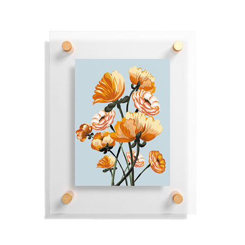 ChrissyInk California poppies spring Floating Acrylic Print