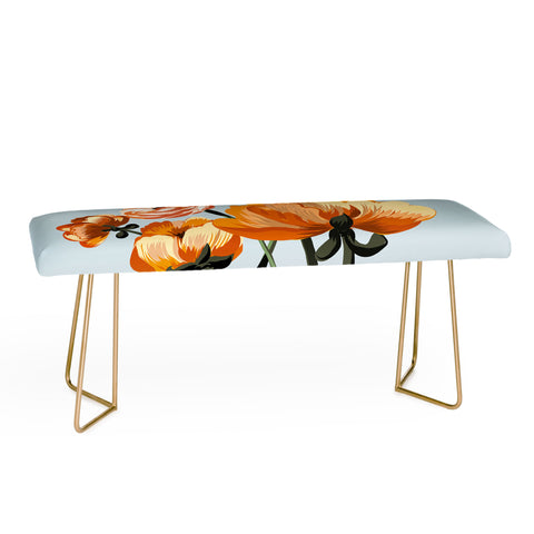 ChrissyInk California poppies spring Bench