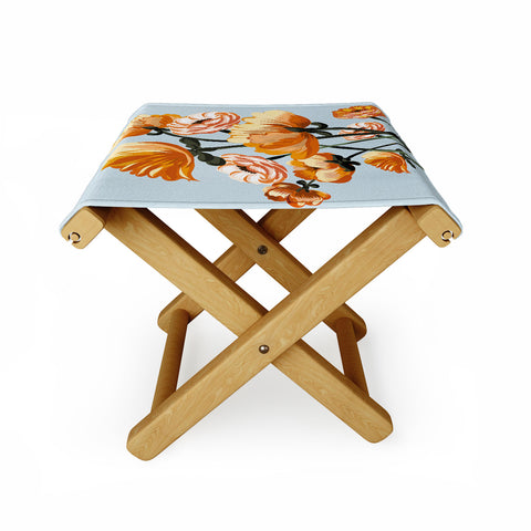 ChrissyInk California poppies spring Folding Stool