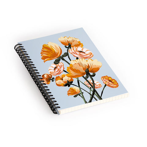 ChrissyInk California poppies spring Spiral Notebook