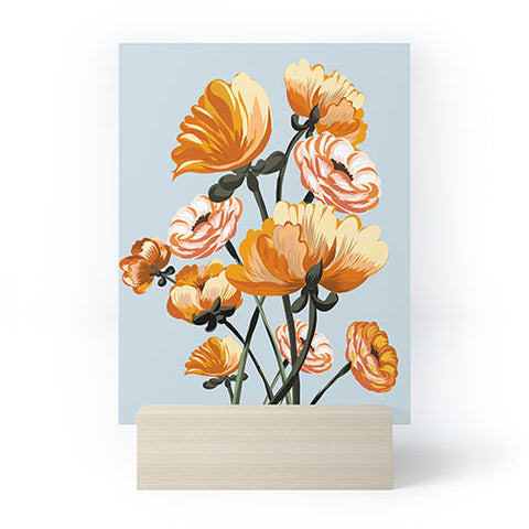 ChrissyInk California poppies spring Mini Art Print