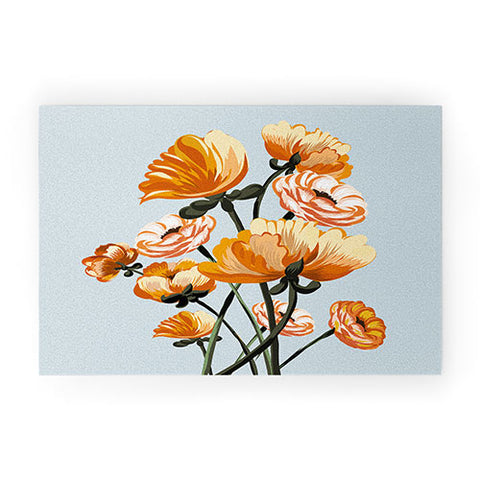 ChrissyInk California poppies spring Welcome Mat