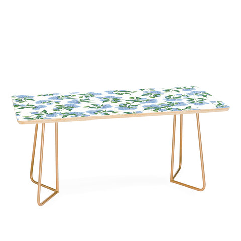 ChrissyInk Hydrangea blue flowers botanicals Coffee Table