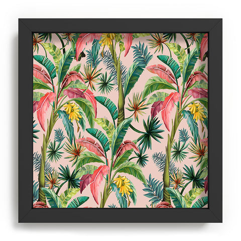 ChrissyInk Palm Life tropical palm leaves Recessed Framing Square