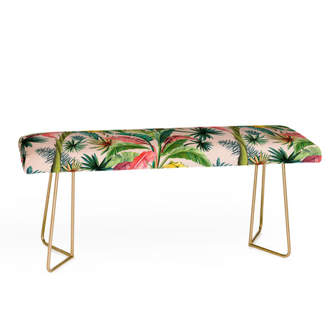 ChrissyInk Palm Life tropical palm leaves Bench