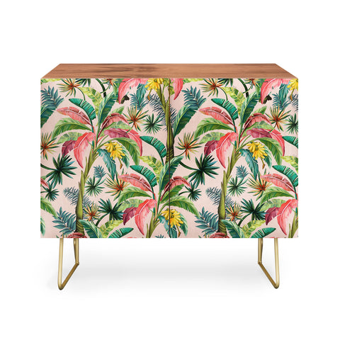 ChrissyInk Palm Life tropical palm leaves Credenza