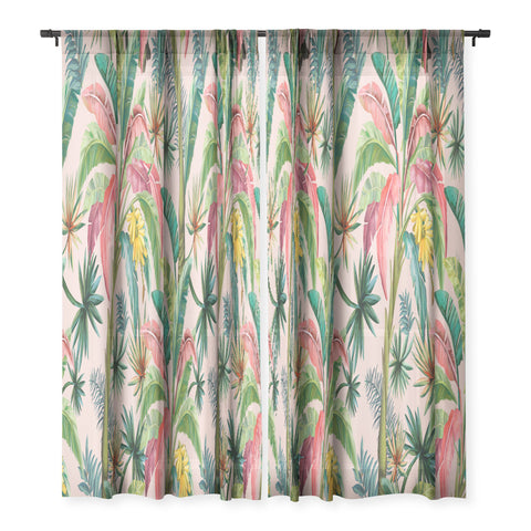 ChrissyInk Palm Life tropical palm leaves Sheer Non Repeat