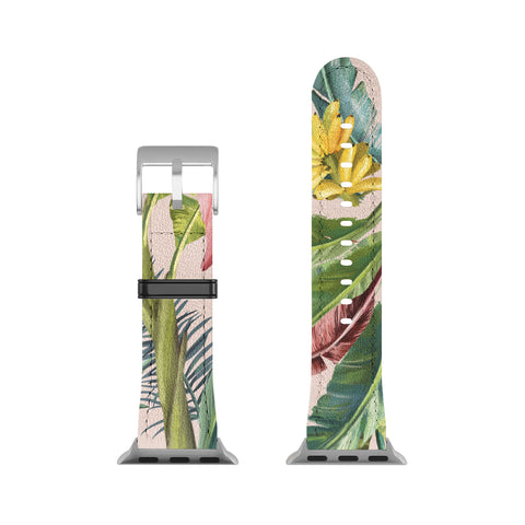 ChrissyInk Palm Life tropical palm leaves Apple Watch Band