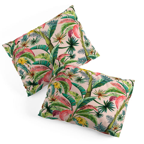 ChrissyInk Palm Life tropical palm leaves Pillow Shams