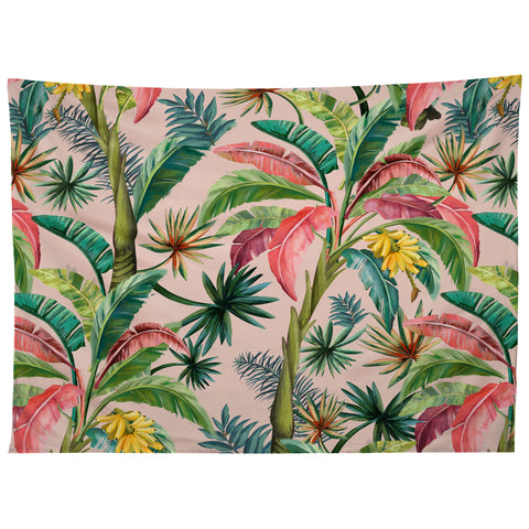 ChrissyInk Palm Life tropical palm leaves Tapestry