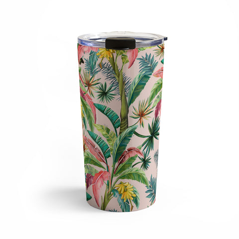 ChrissyInk Palm Life tropical palm leaves Travel Mug