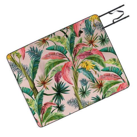 ChrissyInk Palm Life tropical palm leaves Picnic Blanket