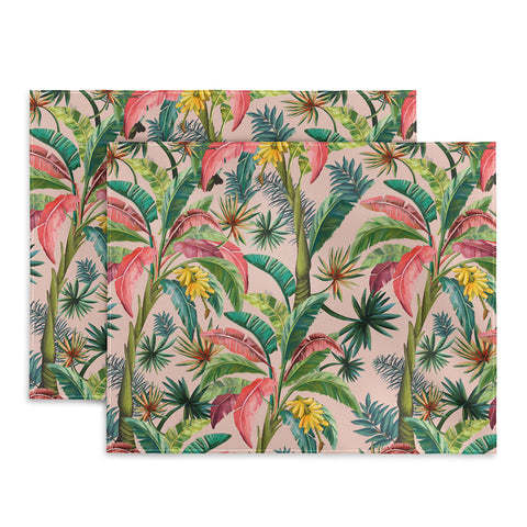 ChrissyInk Palm Life tropical palm leaves Placemat
