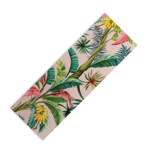 ChrissyInk Palm Life tropical palm leaves Yoga Mat