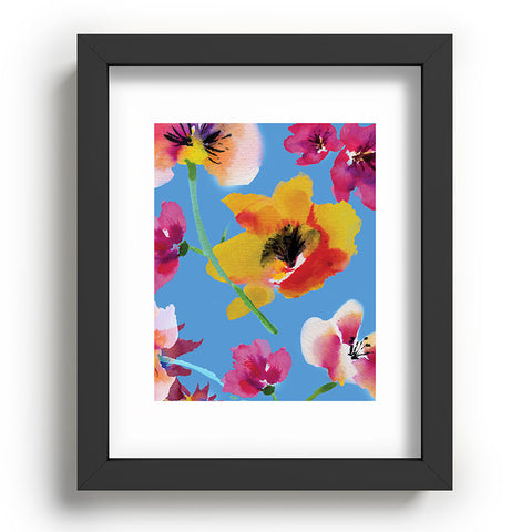 ChrissyInk Poppies floral Recessed Framing Rectangle
