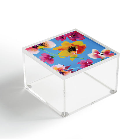 ChrissyInk Poppies floral Acrylic Box