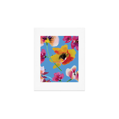 ChrissyInk Poppies floral Art Print