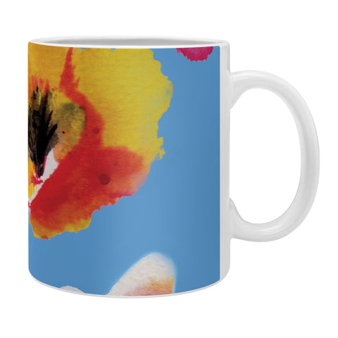ChrissyInk Poppies floral Coffee Mug
