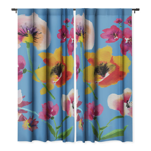 ChrissyInk Poppies floral Blackout Non Repeat