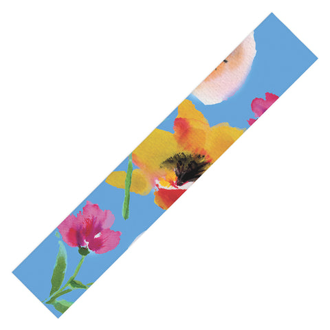 ChrissyInk Poppies floral Table Runner