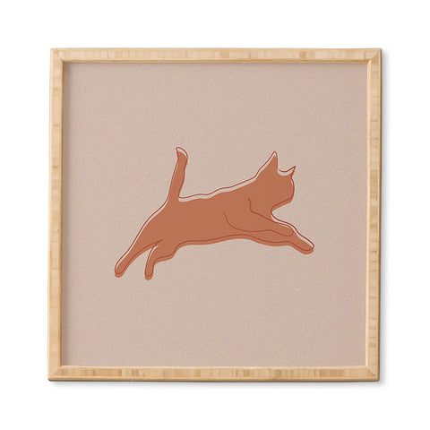 Christabel Jumping Cat Framed Wall Art