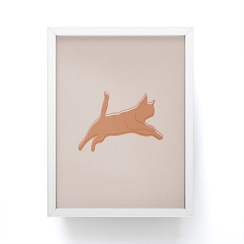 Christabel Jumping Cat Framed Mini Art Print