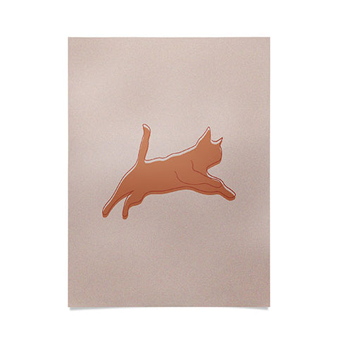 Christabel Jumping Cat Poster