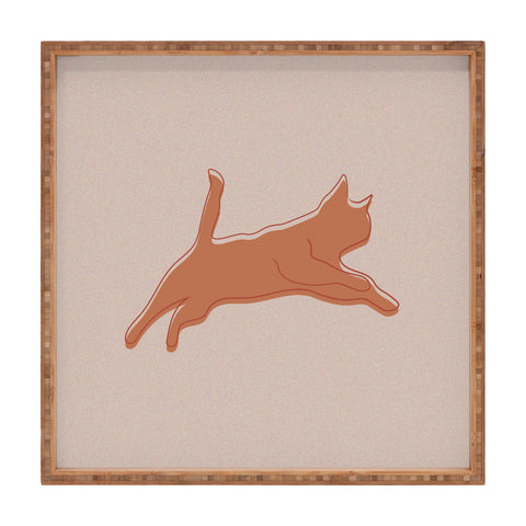 Christabel Jumping Cat Square Tray