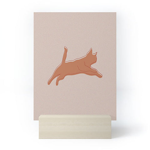 Christabel Jumping Cat Mini Art Print