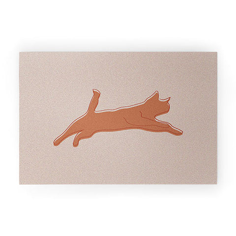 Christabel Jumping Cat Welcome Mat