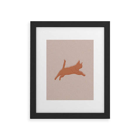 Christabel Jumping Cat Framed Art Print