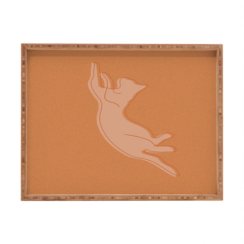 Christabel Playing Cat I Rectangular Tray