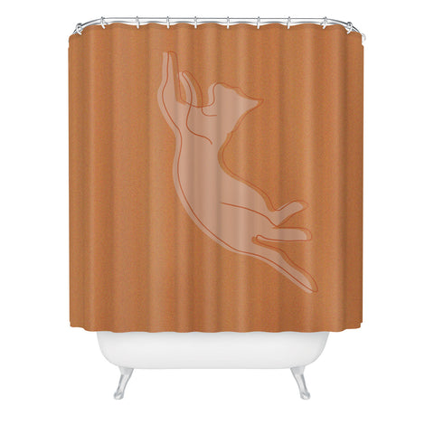 Christabel Playing Cat I Shower Curtain