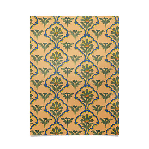 Christabel Renaissance Floral Mosaic Poster