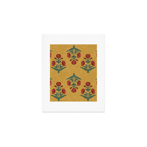 Christabel Yellow and Red Mughal Poppies Art Print