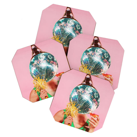 Chromoeye Cheers Pink Coaster Set