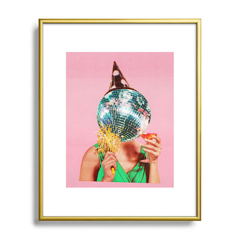 Chromoeye Cheers Pink Metal Framed Art Print