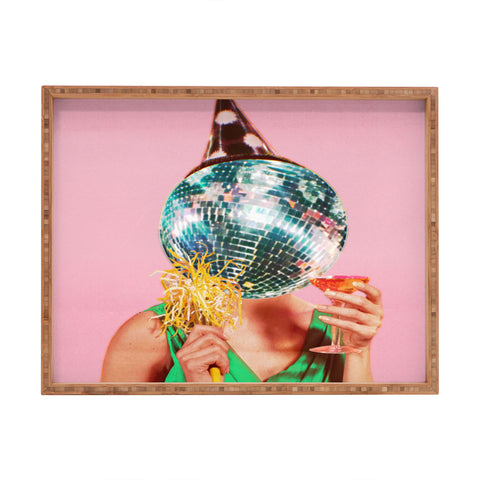 Chromoeye Cheers Pink Rectangular Tray