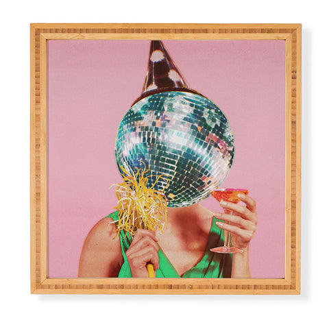 Chromoeye Cheers Pink Framed Wall Art