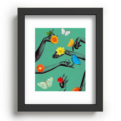 Chromoeye Jewels in Teal Recessed Framing Rectangle