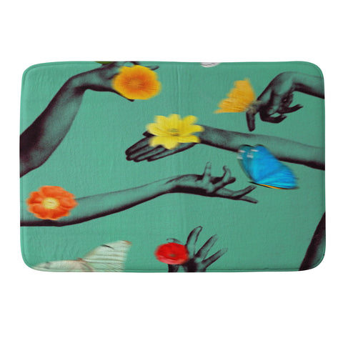 Chromoeye Jewels in Teal Memory Foam Bath Mat
