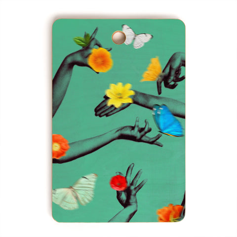 Chromoeye Jewels in Teal Cutting Board Rectangle