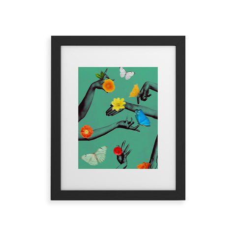Chromoeye Jewels in Teal Framed Art Print