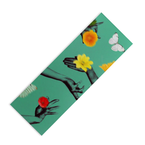 Chromoeye Jewels in Teal Yoga Mat