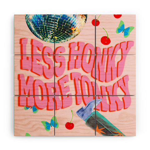 Chromoeye Less Honky More Tonky Wood Wall Mural