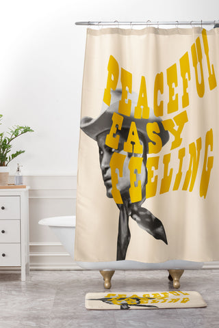 Chromoeye Peaceful Easy Feeling Shower Curtain And Mat