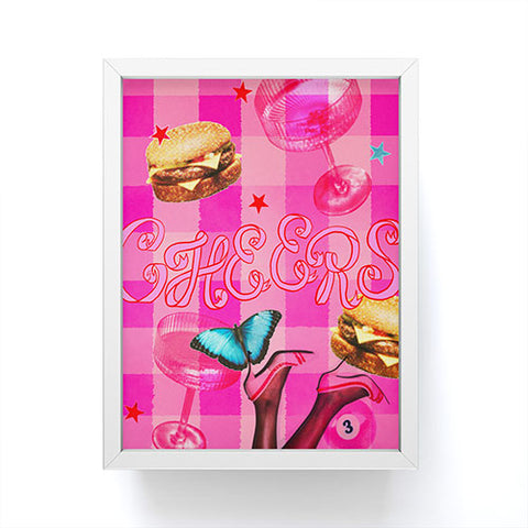 Chromoeye Pink Pony Framed Mini Art Print Square