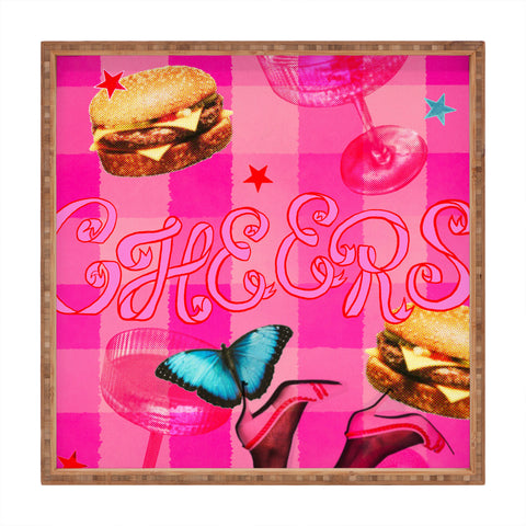 Chromoeye Pink Pony Square Tray