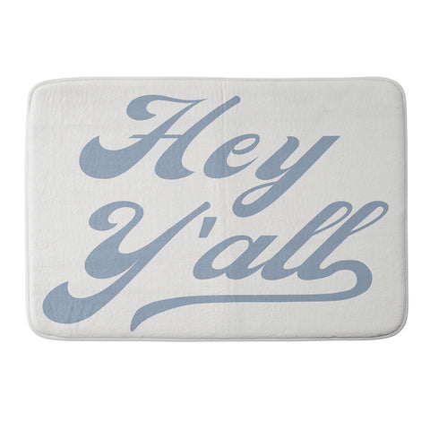 ciaojessa Hey Yall Blue Memory Foam Bath Mat