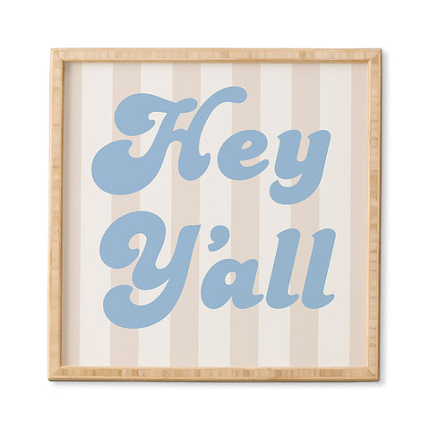 ciaojessa Hey Yall Coastal Cowgirl Framed Wall Art